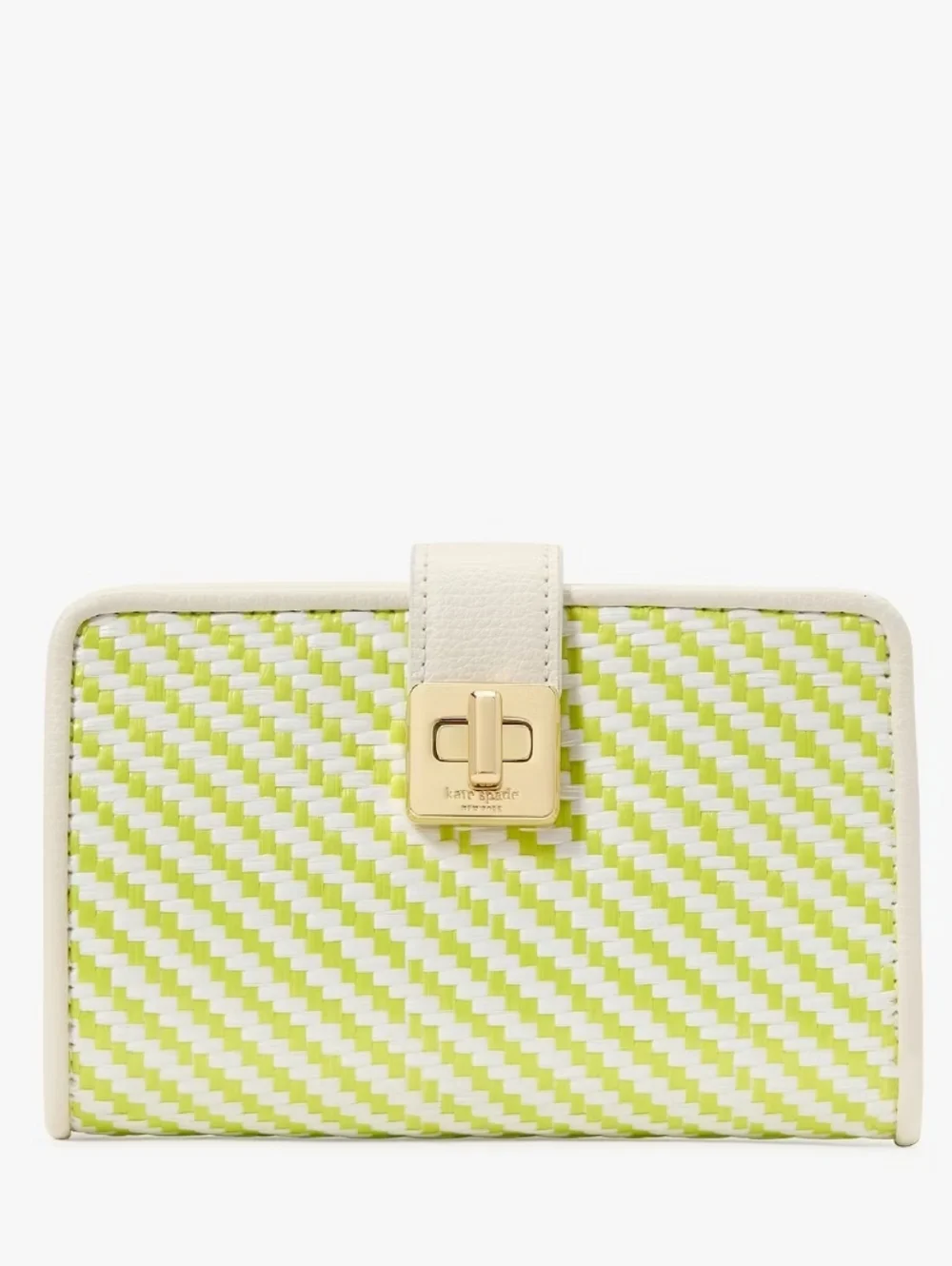 Kate Spade Phoebe Straw Turnlock Medium Wallet